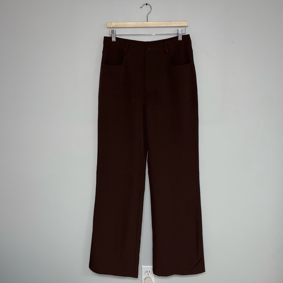 Princess Polly Pants Women's Size 8 US Brown Lulu Straight Leg High Waisted NWT - Picture 2 of 15